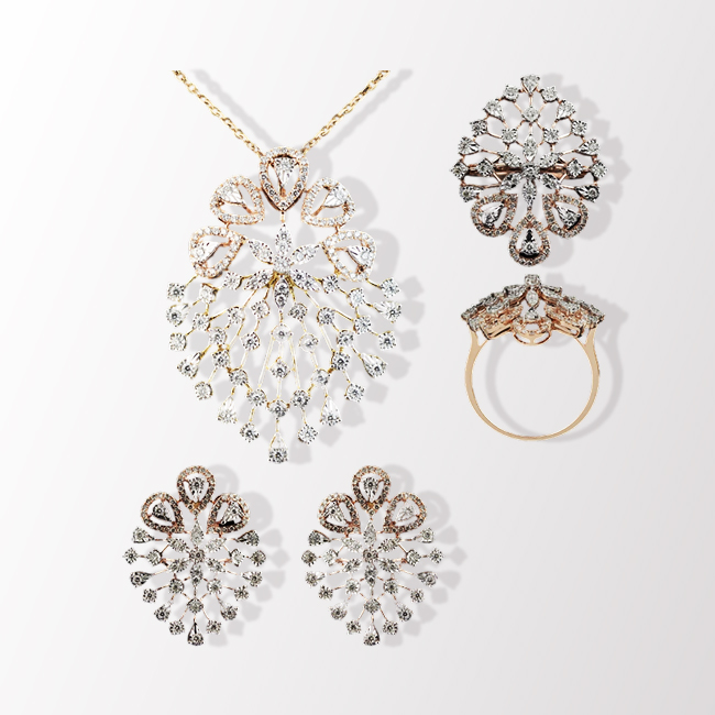 Pendant Earring Ring Set 34