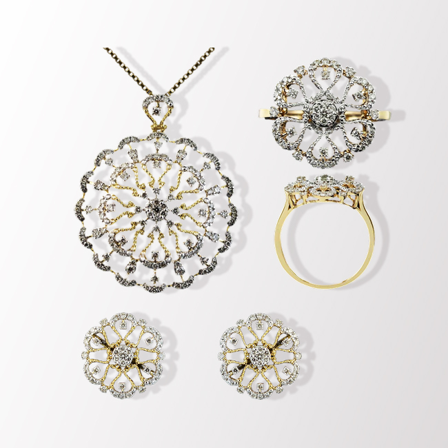 Pendant Earring Ring Set 37
